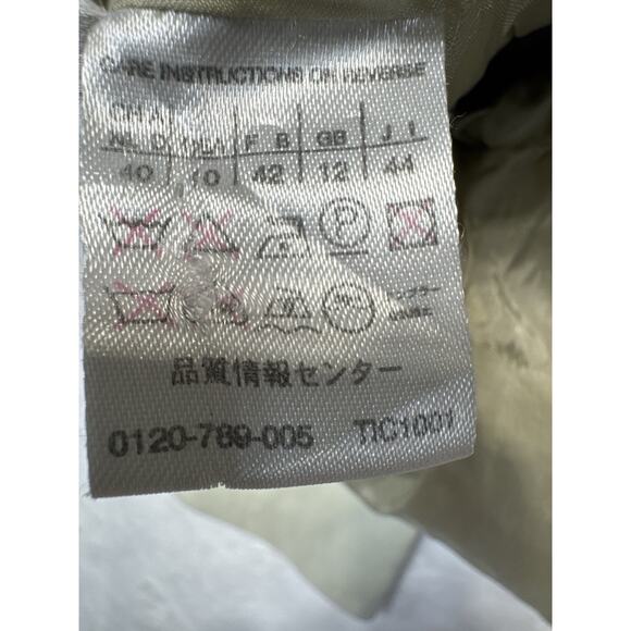 Max Mara Studio Beige Leather Jacket Quiet Luxury Minimalist Sz 10 Made In Italy - Picture 10 of 10